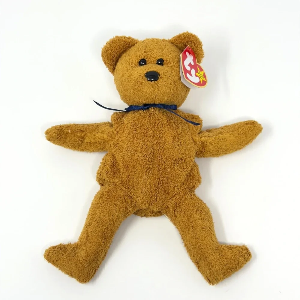 Ty Fuzz Bear Beanie Baby Plush Beanie Babies Tag Errors Brown Retired 1998‎